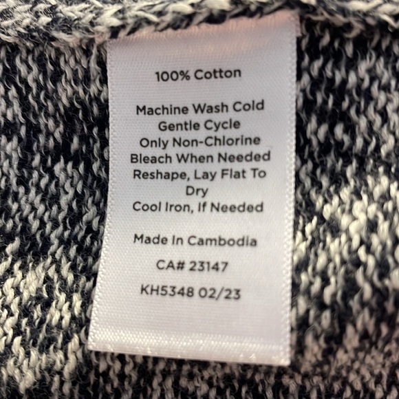 NWOT TALBOTS Stripe Open Front Long Cardigan Duster Blue White Sz Medium NWOT - Picture 5 of 11